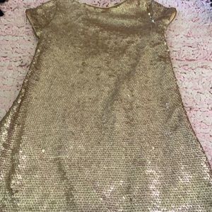 Gold sequence dress worn once